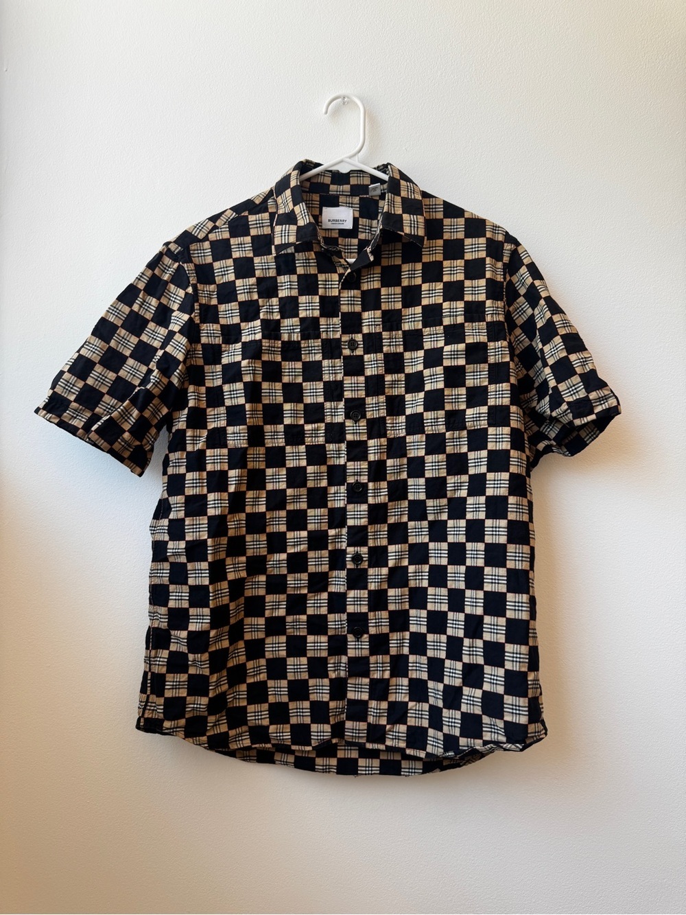 BURBERRY Men's Trulo Vintage Checkerboard Sport Shirt - Picture 2 of 9